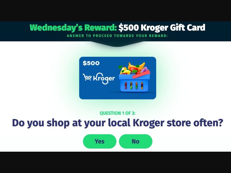 38013 - US - [WEB+MOB] - Rewards Locker Kroger Gift Card 500 - CPL SOI 