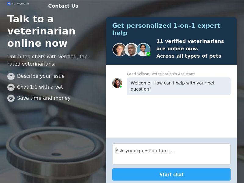 Ask a Veterinarian - Pet Health Consultation - CPS | US, CA, AU, UK