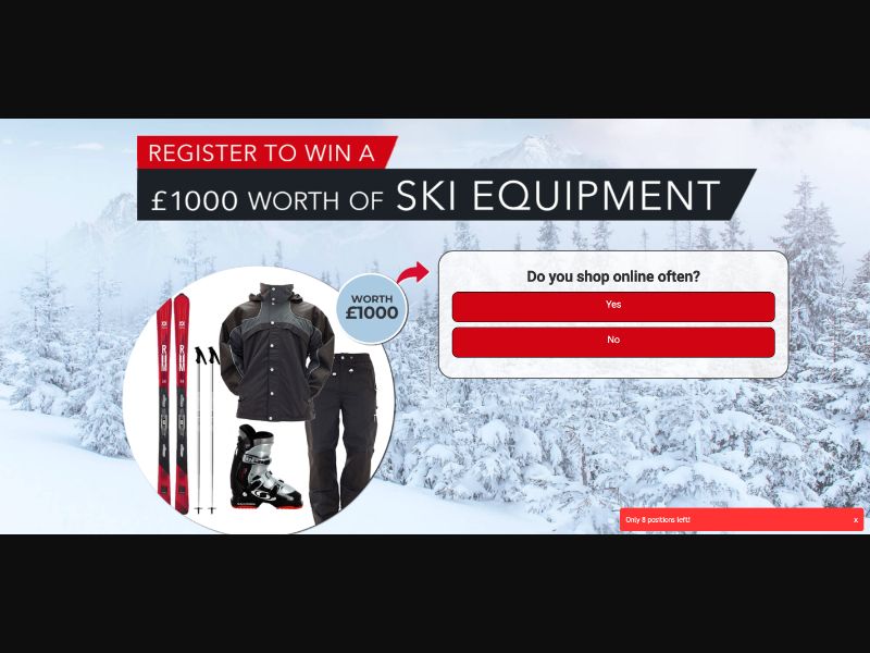 UK - Quiztionnaire - Ski equipment Giftcard - (CPL)