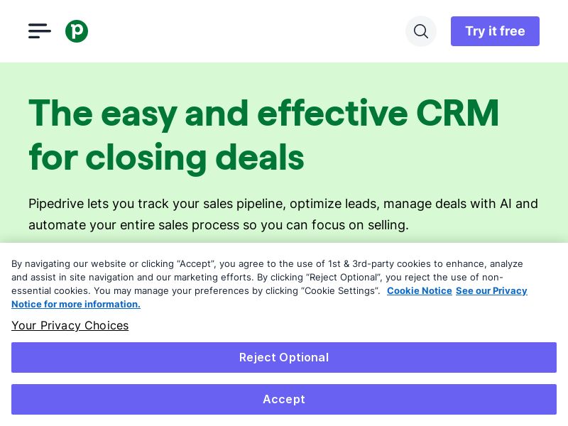 Pipedrive.com Utility CPS - Worldwide#