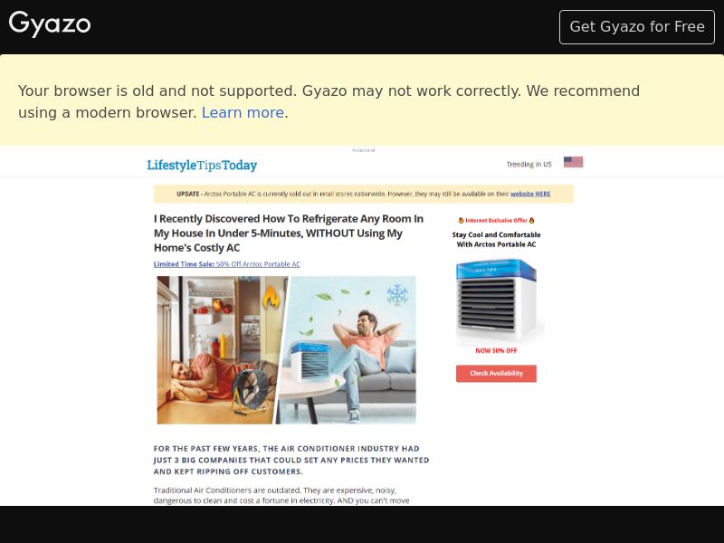 Lifestyle Tips Today Portable AC - US