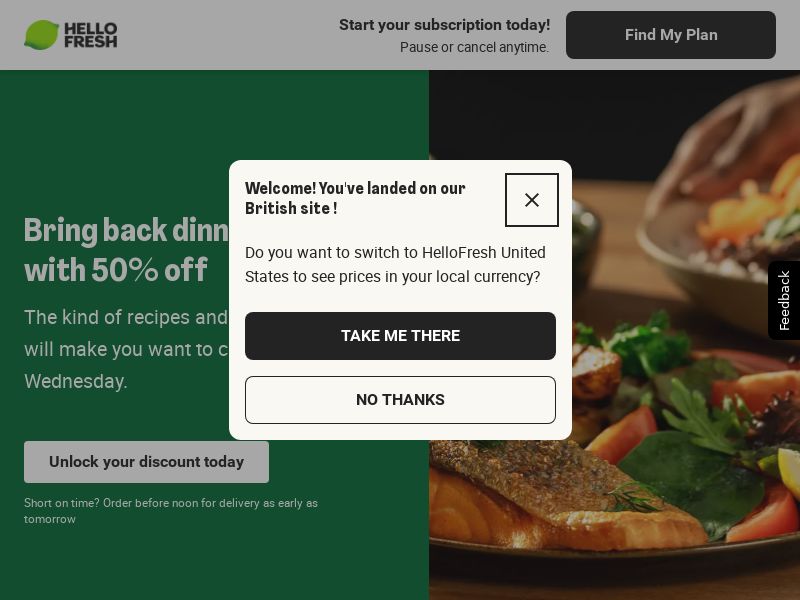 Hello Fresh - 55% Off + Free Treat - CPA - [UK]