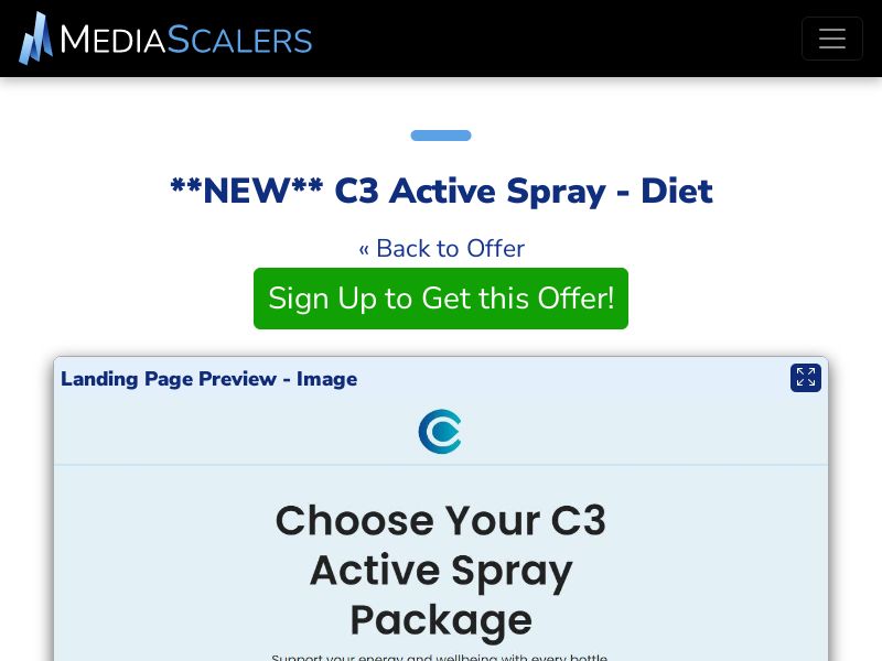 C3 Active Spray - Diet {+Quiz, DTC} [IE]
