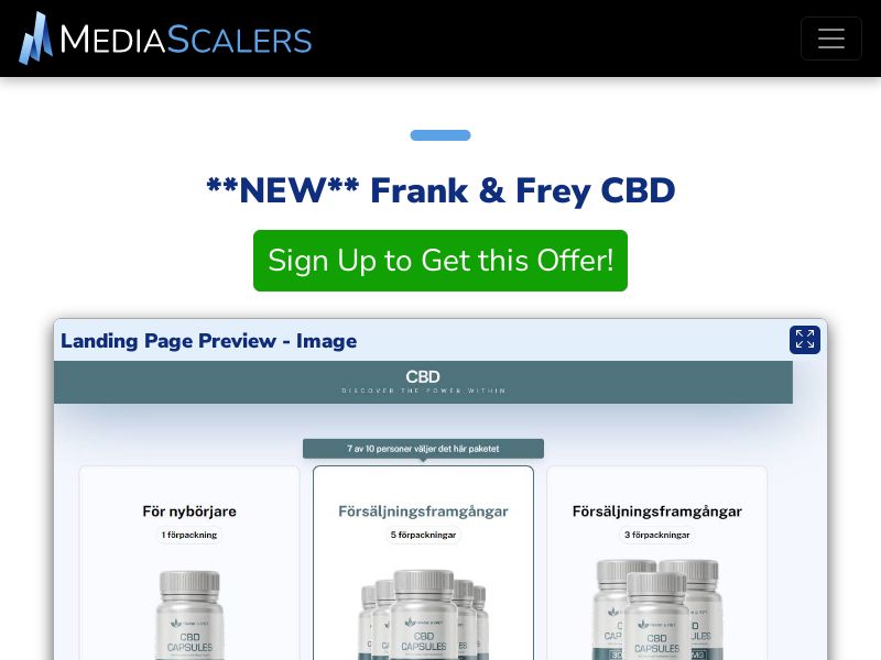 Frank & Frey CBD {+DTC, Advertorial, Alt-Landers, Quiz} [SE]