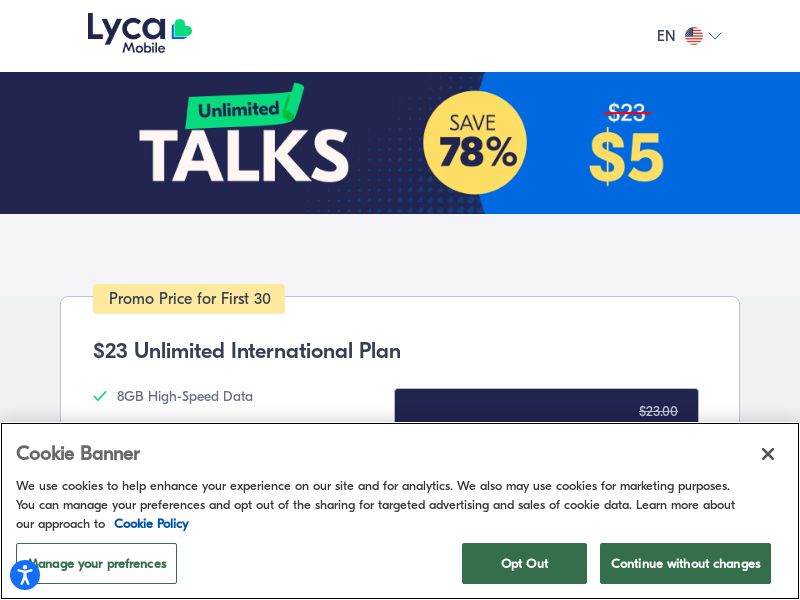 Lyca Mobile / $5 8GB Plan - (Proof Needed)