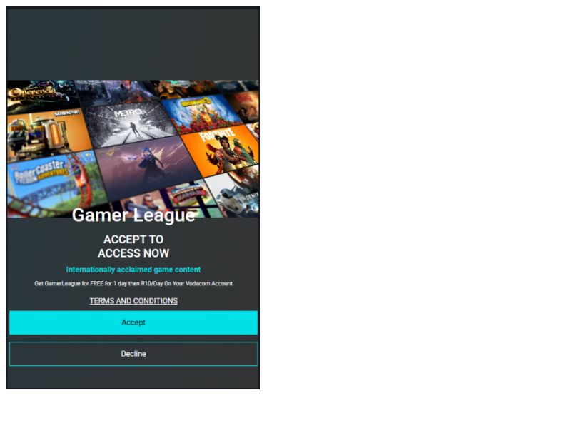 GamerLeague NON-BILLABLE Vodacom