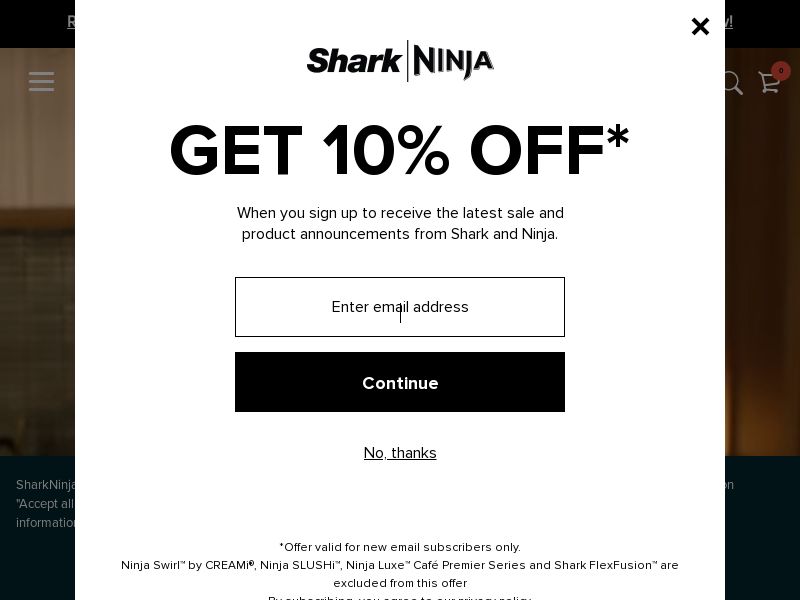 Shark Clean Canada - % Reward
