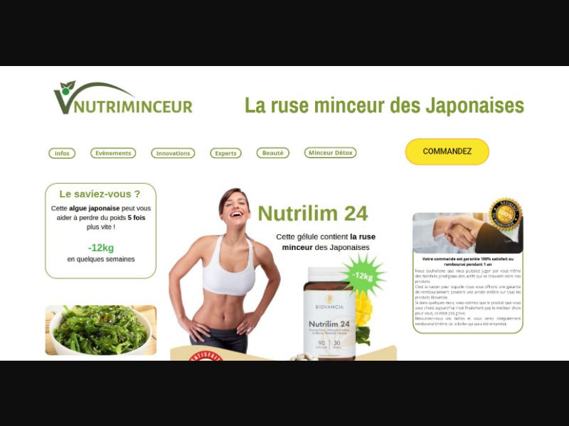 [WEB+MOB] Biovancia© Nutrilim Minceur – Slimming Trick /FR CPS *FB Pixel*