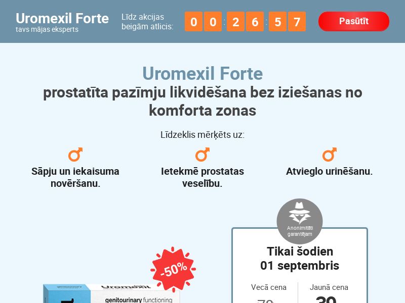 Uromexil Forte LV - male urination