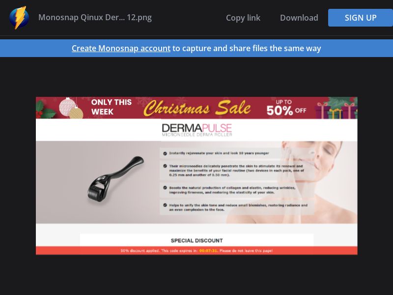 [WEB+MOB] Uqalo DermaPulse – Microneedle Derma Roller /International (112 GEOs) CPS *FB/TT/Google/Taboola Pixel*