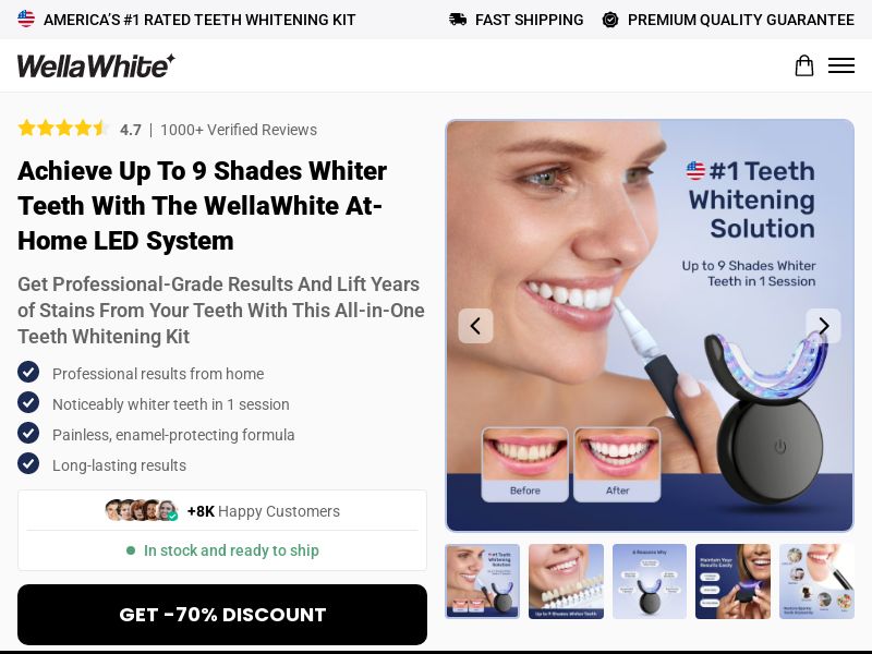 Ecom - Teeth Whitening Kit - US