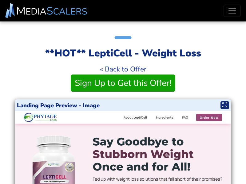 LeptiCell - Weight Loss {+DTC, Alt-Landers} [US, CA]