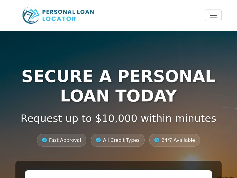 Apply Personal Loan Locator With Pre-Pop {Rev Share}