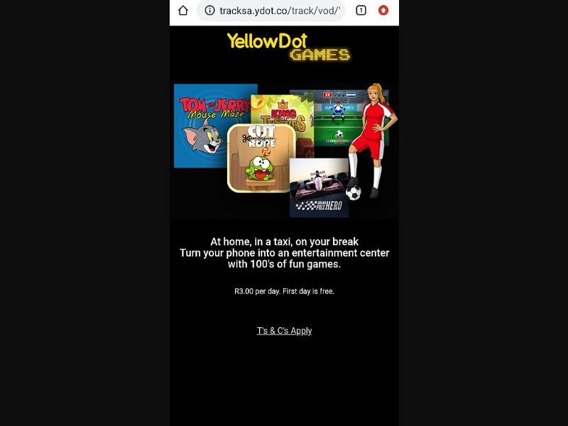 [MOB] YellowDot Games /ZA [Vodacom] - 1 Click