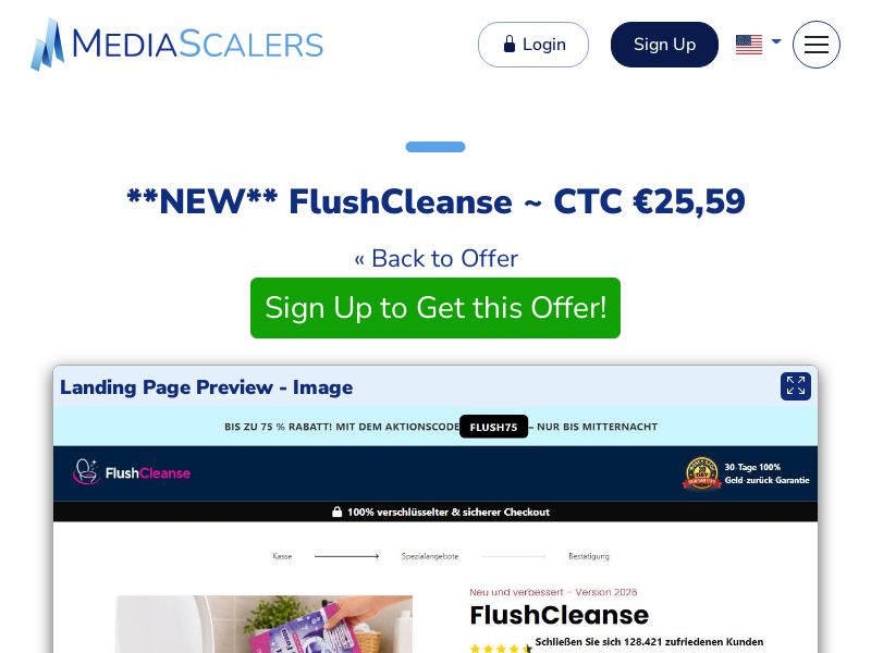 FlushCleanse ~ CTC €25,59 {+DTC} (Event Tracking) [DE, AT]