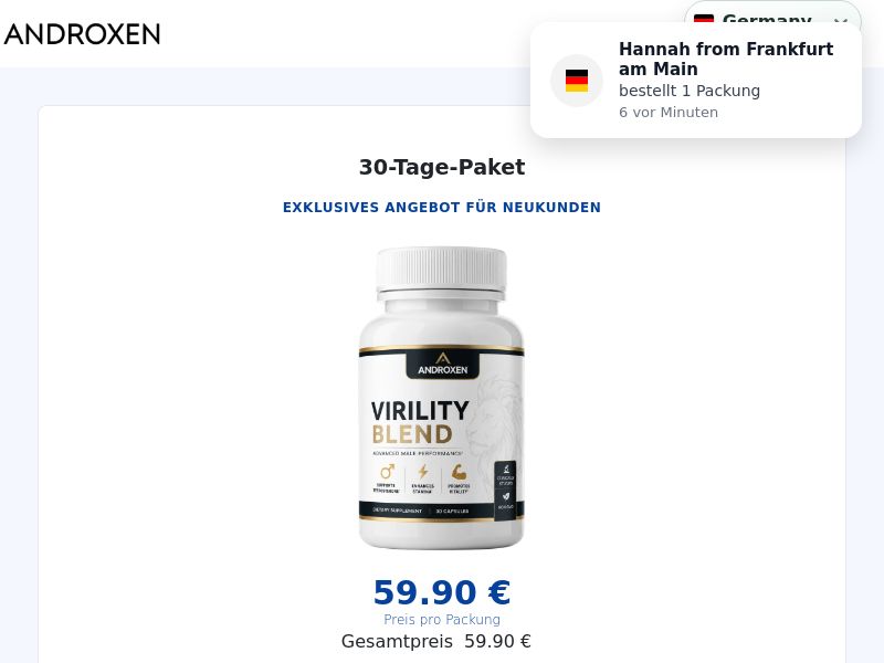 Androxen Virility Blend V5 - DTC [Multi-GEO] (Social,Banner,Native,Push,SEO,Search) - CPA {No BrandBidding} 