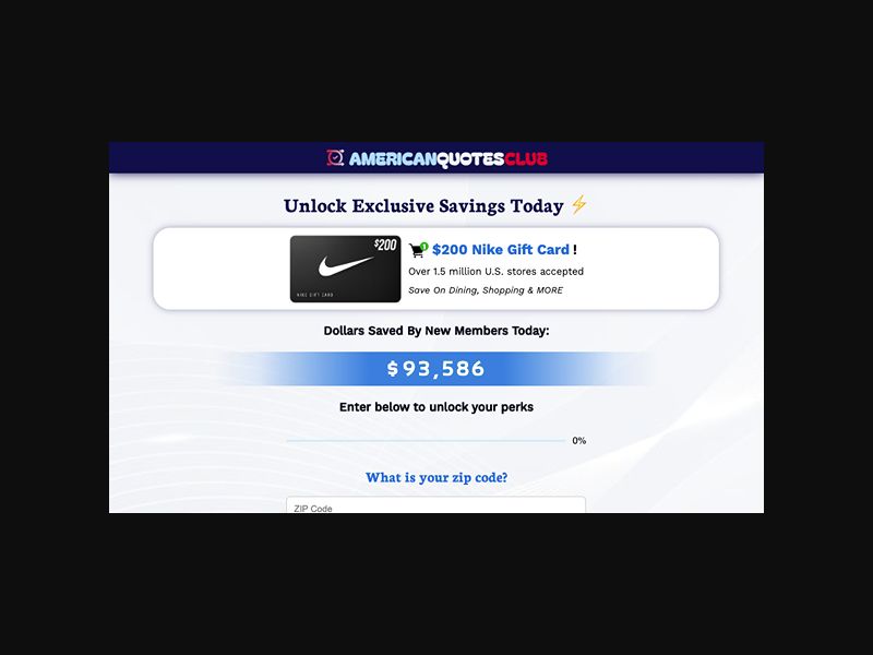 AmericanQuotesClub - $200 Nike Gift Card - SOI (US)