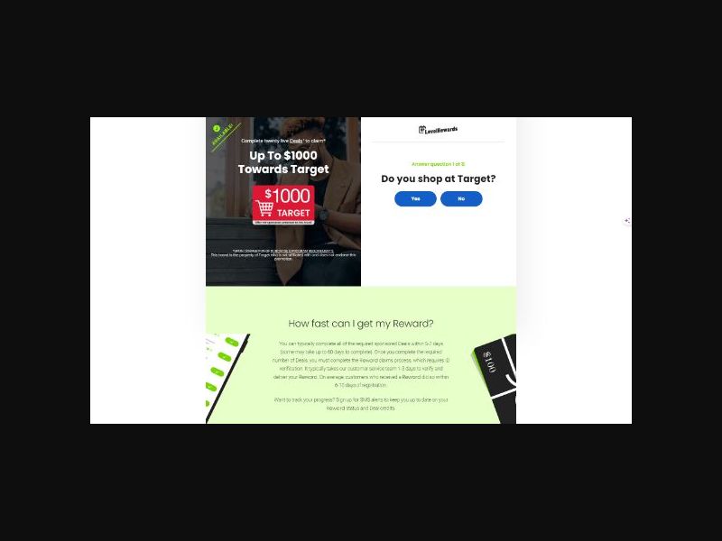 RewardsGiant - $1000 Target Gift Card - IOS - CPL (US)
