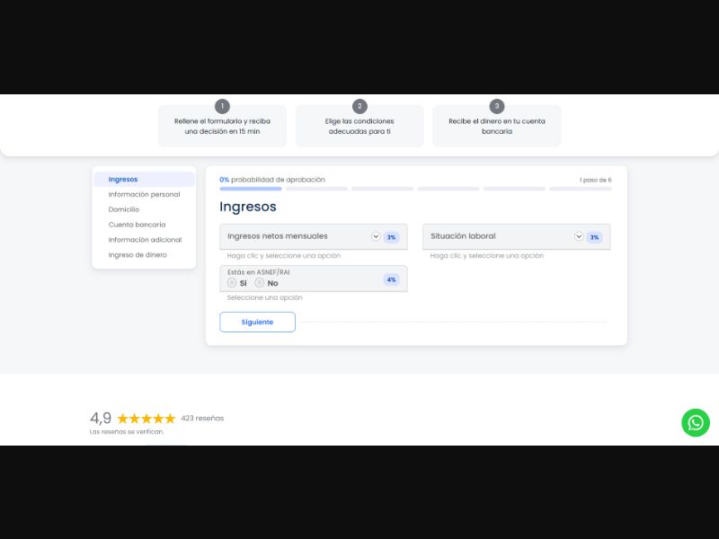 [WEB+MOB] QuePrestamo – Personal Loan (up to €30,000) /ES CPL RevShare