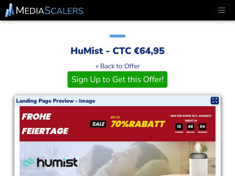 HuMist - CTC €64,95 {+DTC, Alt-Landers} (Event Tracking) [DE, AT]