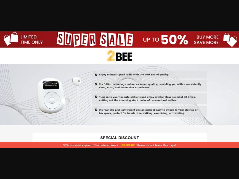 [WEB+MOB] Qinux 2BEE – Portable DAB radio /International (112 GEOs) CPS *FB/TT/Google/Taboola Pixel* [Approval Required]