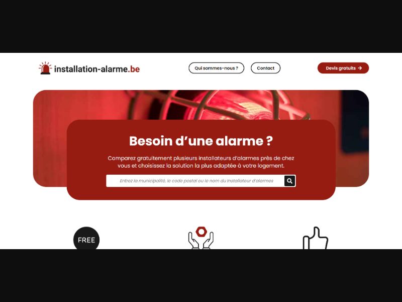 [WEB+MOB] Installation-Alarme – Alarm System /BE(FR) SOI [Approval Required]