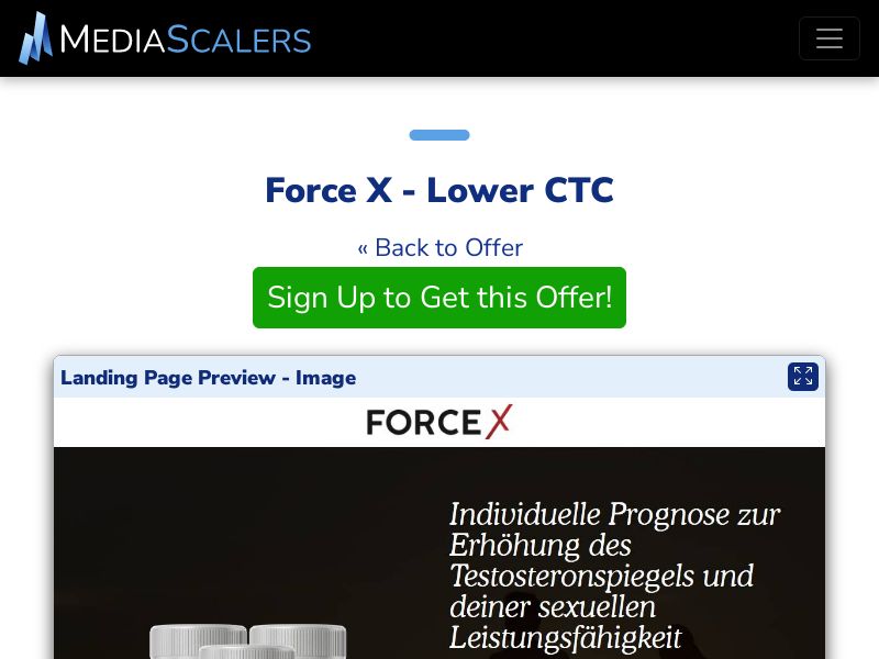Force X - Lower CTC {+Advertorial, DTC, Alt-Landers, Quiz} (Event Tracking) [CH]