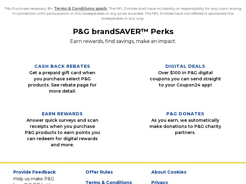 P&G Superbowl Sweeps - US