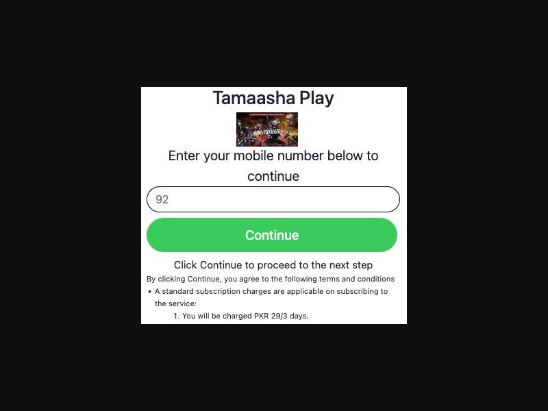 38666 - PK - [MOB] - Tamaasha Play - Easy Paisa - PIN