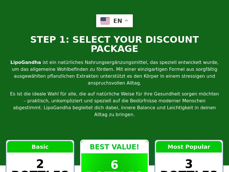 Lipogandha Diet - DTC [DE,AT,CH] (Social,Banner,Native,Push,SEO,Search,Brand Bidding) - CPA 