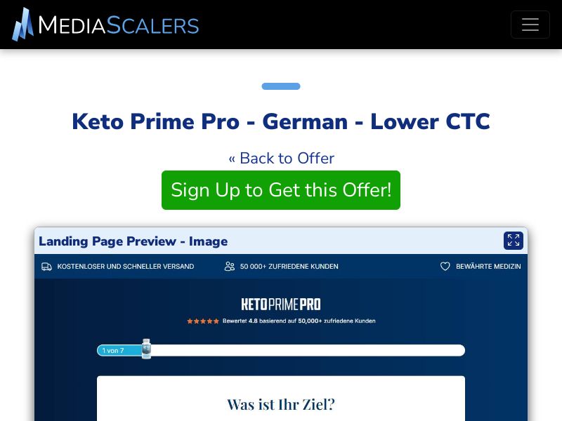 Keto Prime Pro - German - Lower CTC (Event Tracking) [CH]
