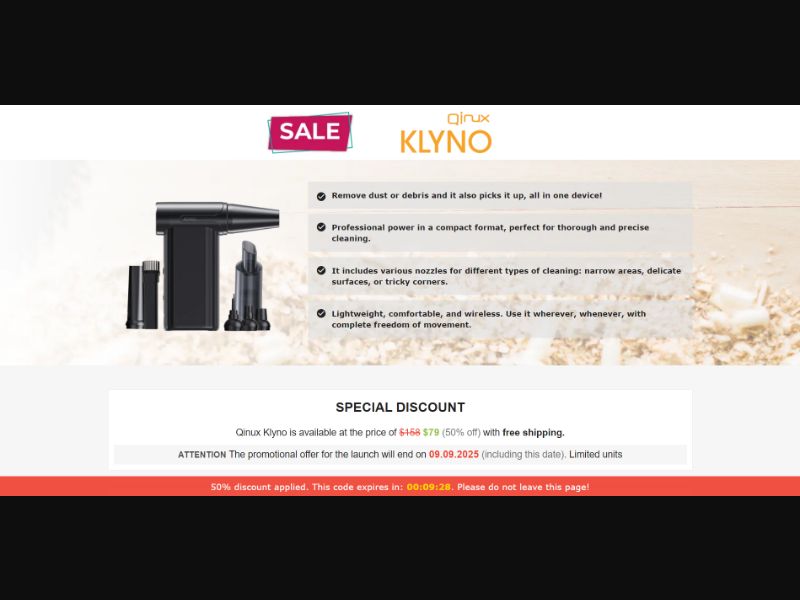 [WEB+MOB] Qinux Klyno – Power Blower&Vacuum /International (112 GEOs) CPS *FB/TT/Google/Taboola Pixel* [Approval Required]