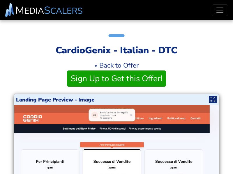 CardioGenix - Italian - DTC (Event Tracking) [CH]
