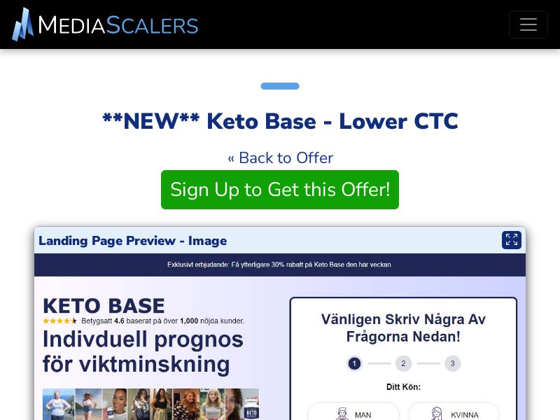 Keto Base - Lower CTC {+Quiz, DTC} (Event Tracking) [SE]