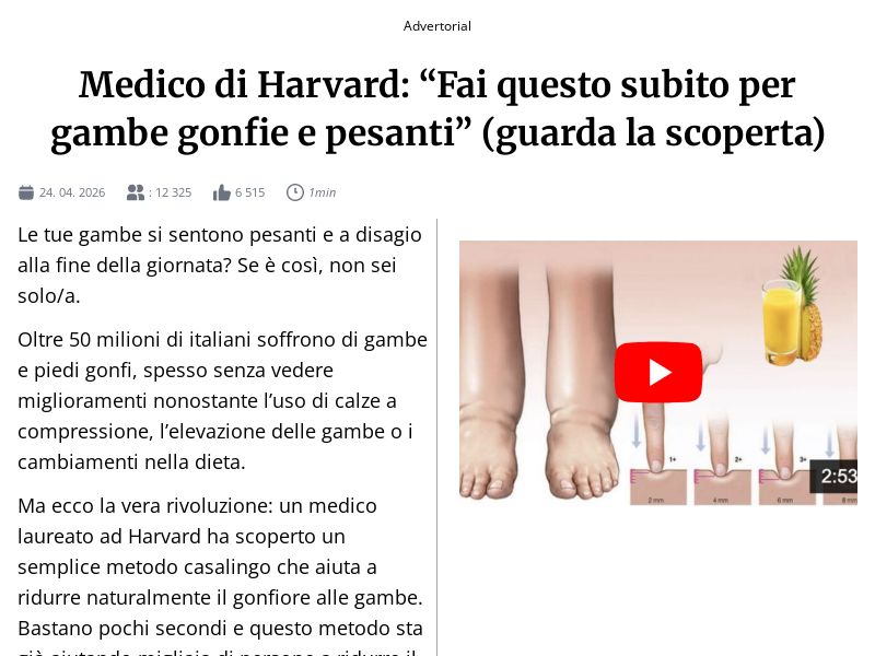 Lymph Relief - VSL [IT] (Social,Banner,Native,Push,SEO,Search,Brand Bidding) - CPA 