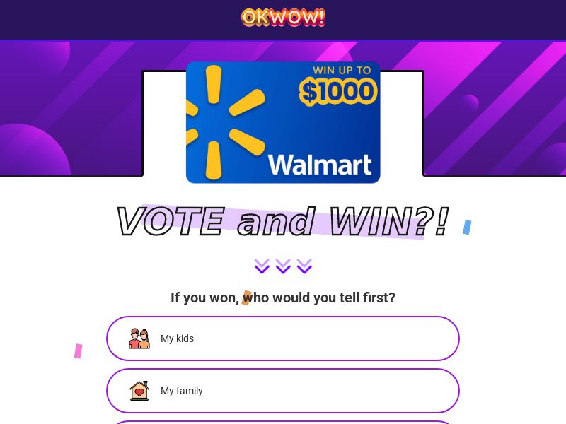 OkWow $1000 Walmart Gift Card (SOI) US