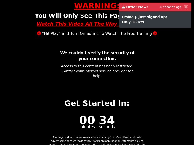 ***TEMPORARY PAUSE*** - Your One Click Payday - V2- CTC $17 - CPA - [US]