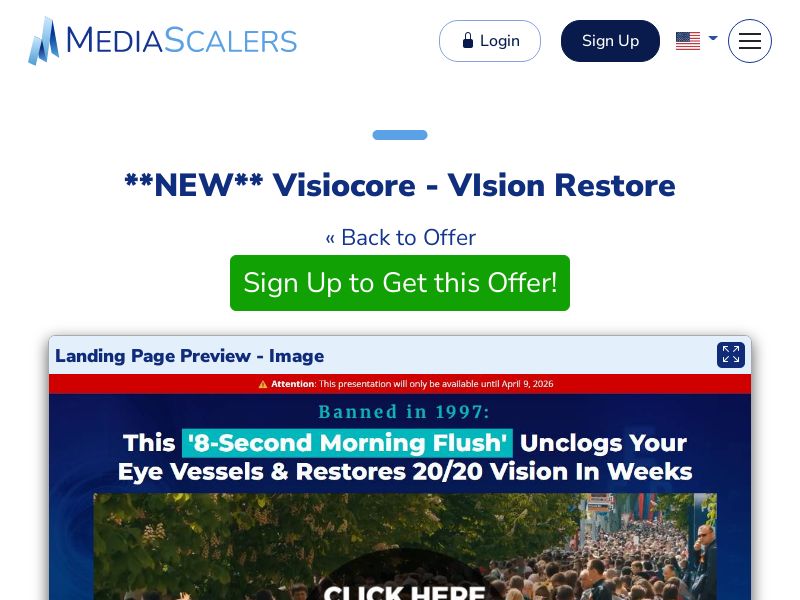 Visiocore - VIsion Restore [US, DE, CA, AU, UK, FR, NZ, +52 More]