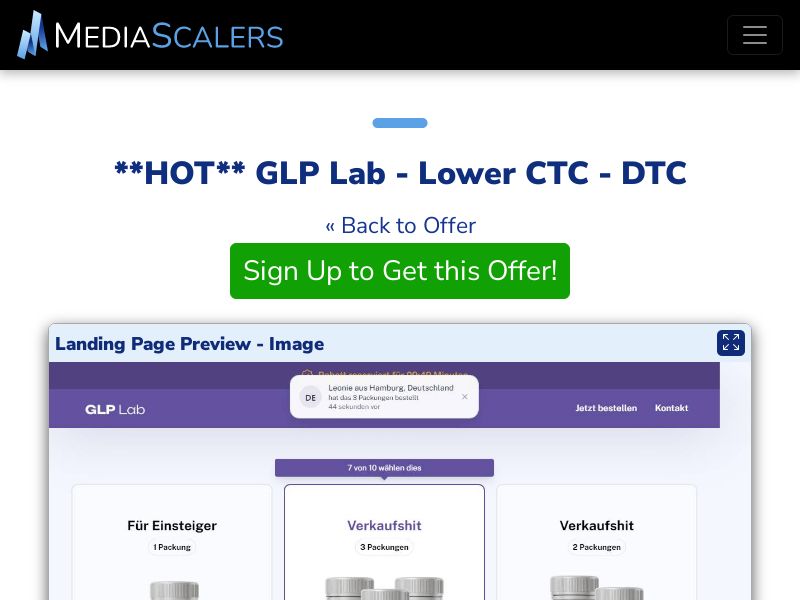 GLP Lab - Lower CTC - DTC (Event Tracking) [CH]