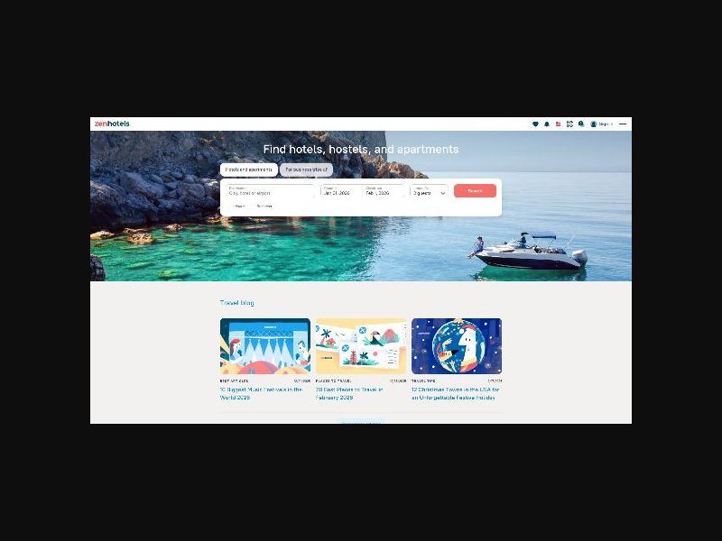 ZenHotels - Hotel Bookings - RevShare (US)