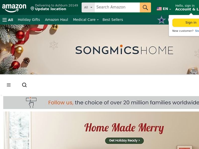 SONGMICS HOME - Amazon Seller | US