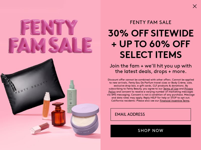 [WEB+MOB] Fenty Beauty /US - Revshare 4.48%