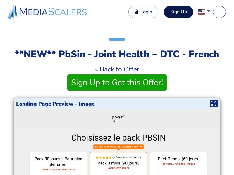 PbSin - Joint Health ~ DTC - French [BE]
