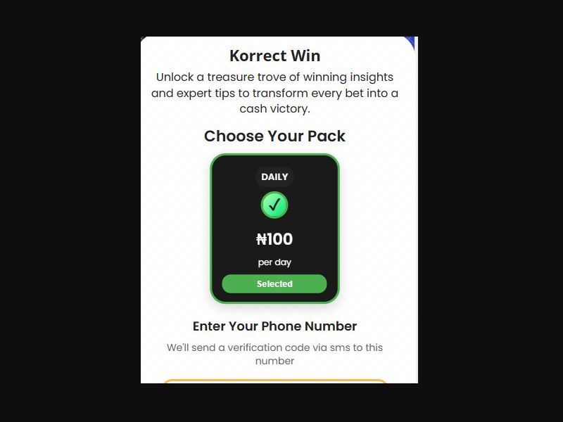 [MOB] Korrectwin - Bet Winning Insights (2 Click) /NG
