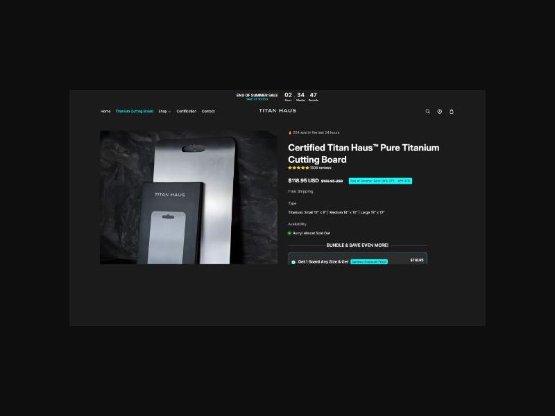 Titan Haus - Titanium Cutting Boards - RevShare (US)