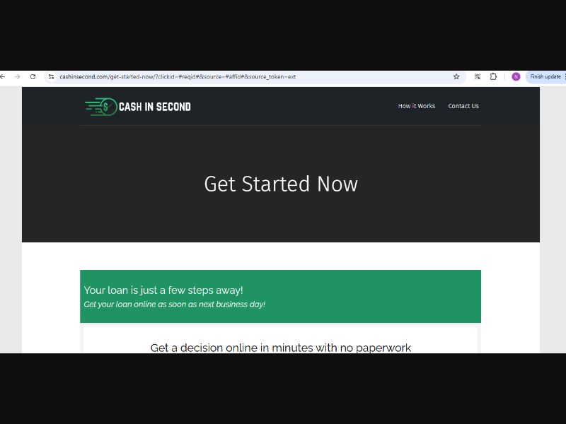 Cash In Second - Loans up to $35k - RevShare (US)