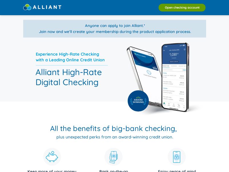 Alliant - Digital Banking & Credit Union - CPA (US)