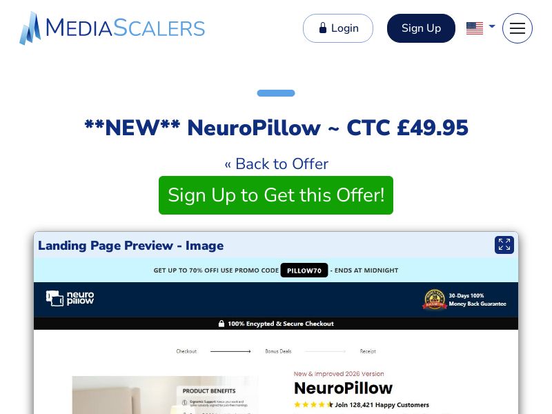NeuroPillow ~ CTC £49.95 {+Advertorial, DTC} [UK]