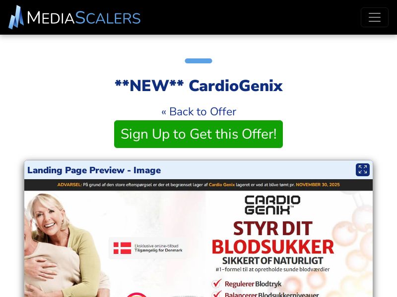 CardioGenix {+Alt-Landers} (Event Tracking) [DK]