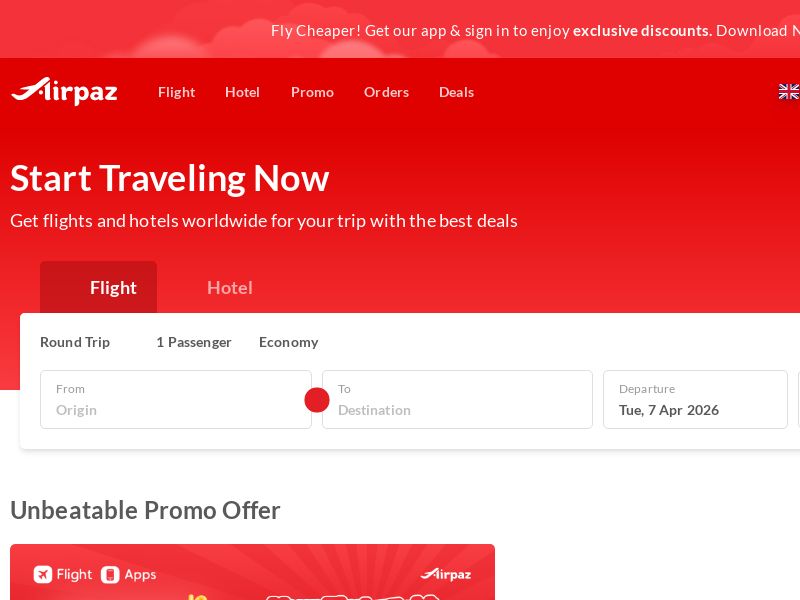 Airpaz.com Travel CPS - Worldwide